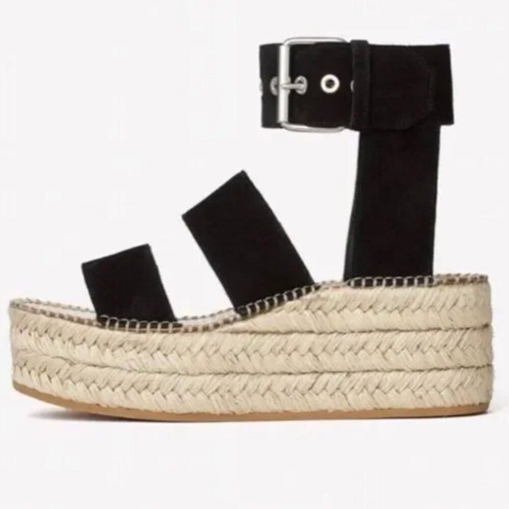 Rag & Bone Tara Suede Platform Espadrilles - size 37